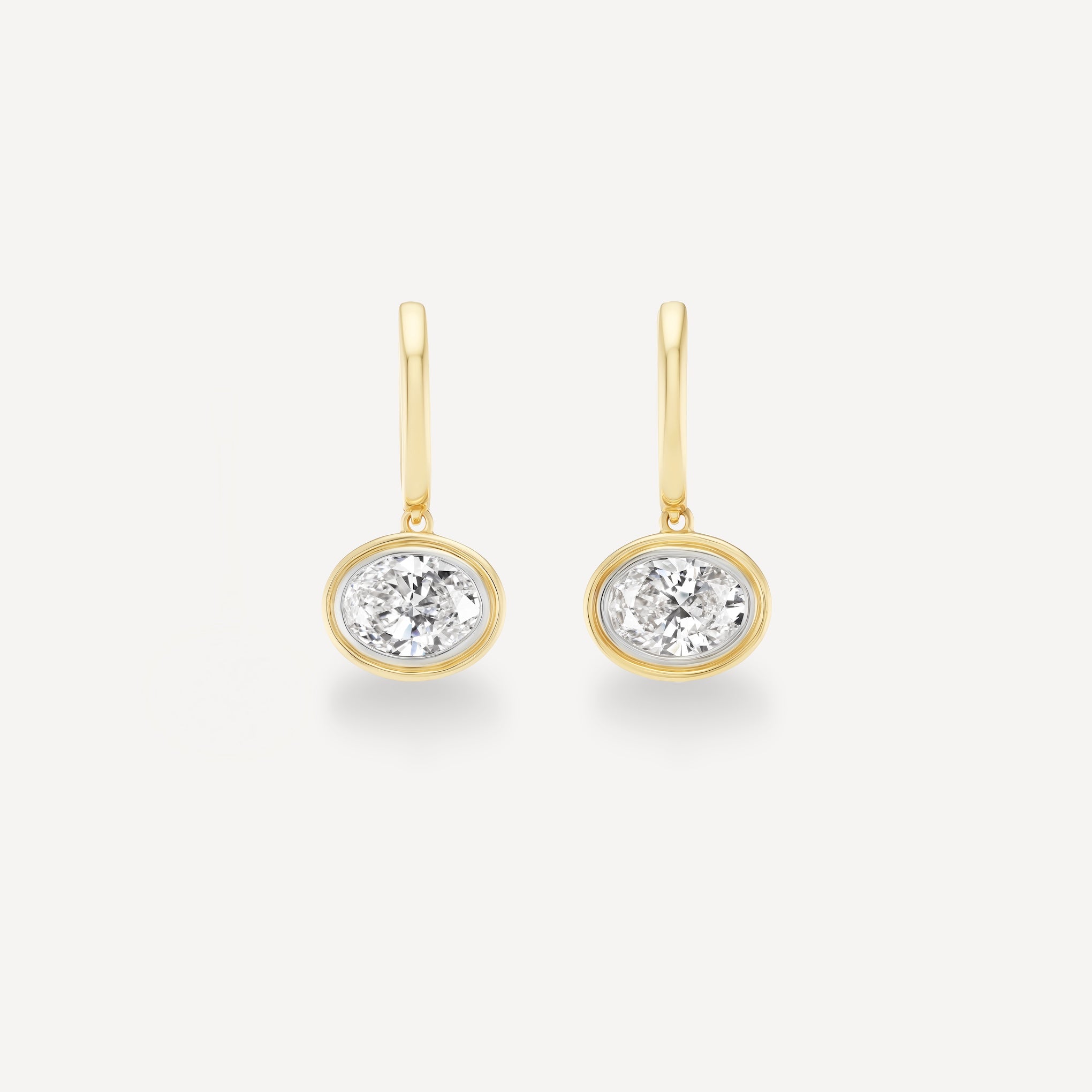 Oval Bezel Diamond Drops
