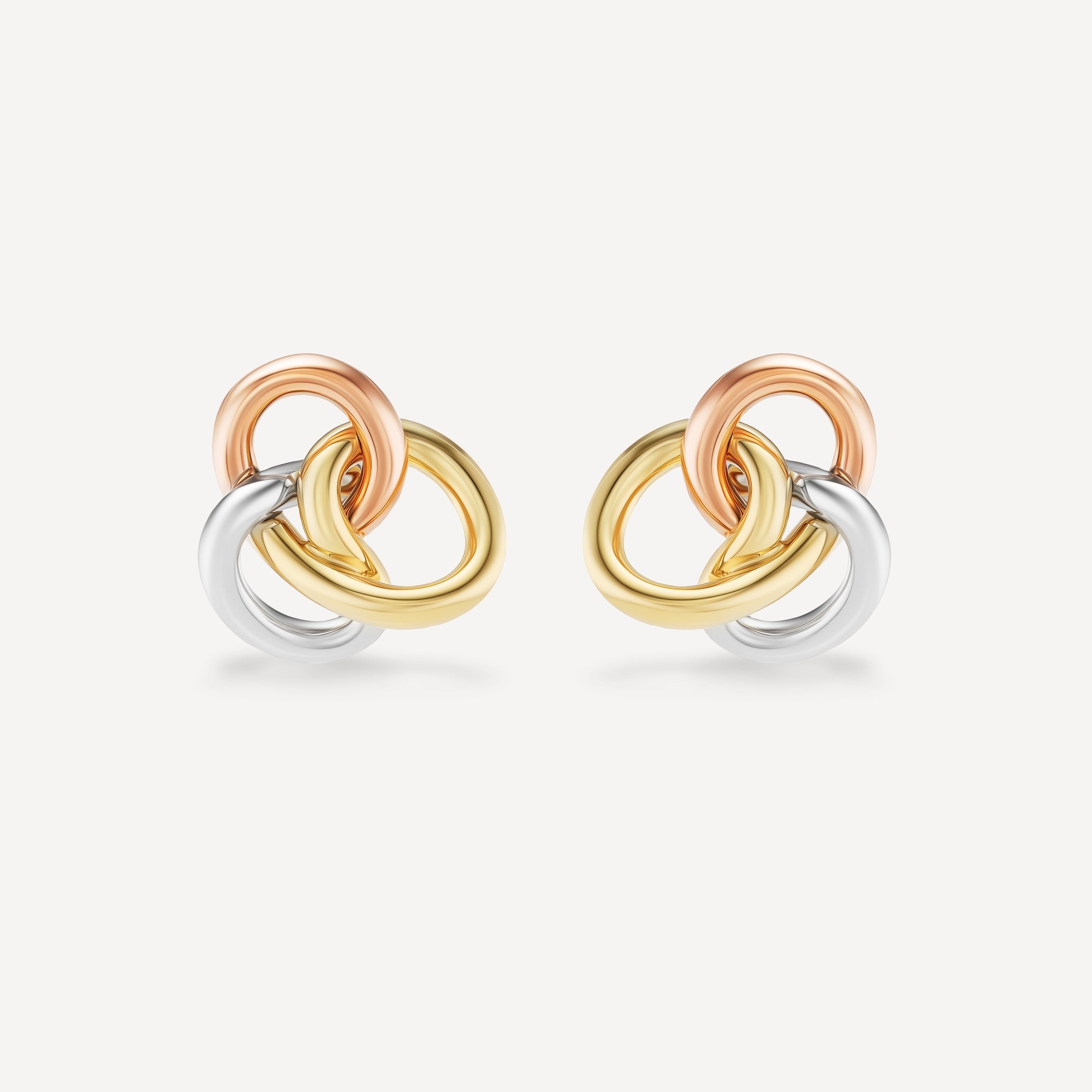 Three Gold Knot Studs
