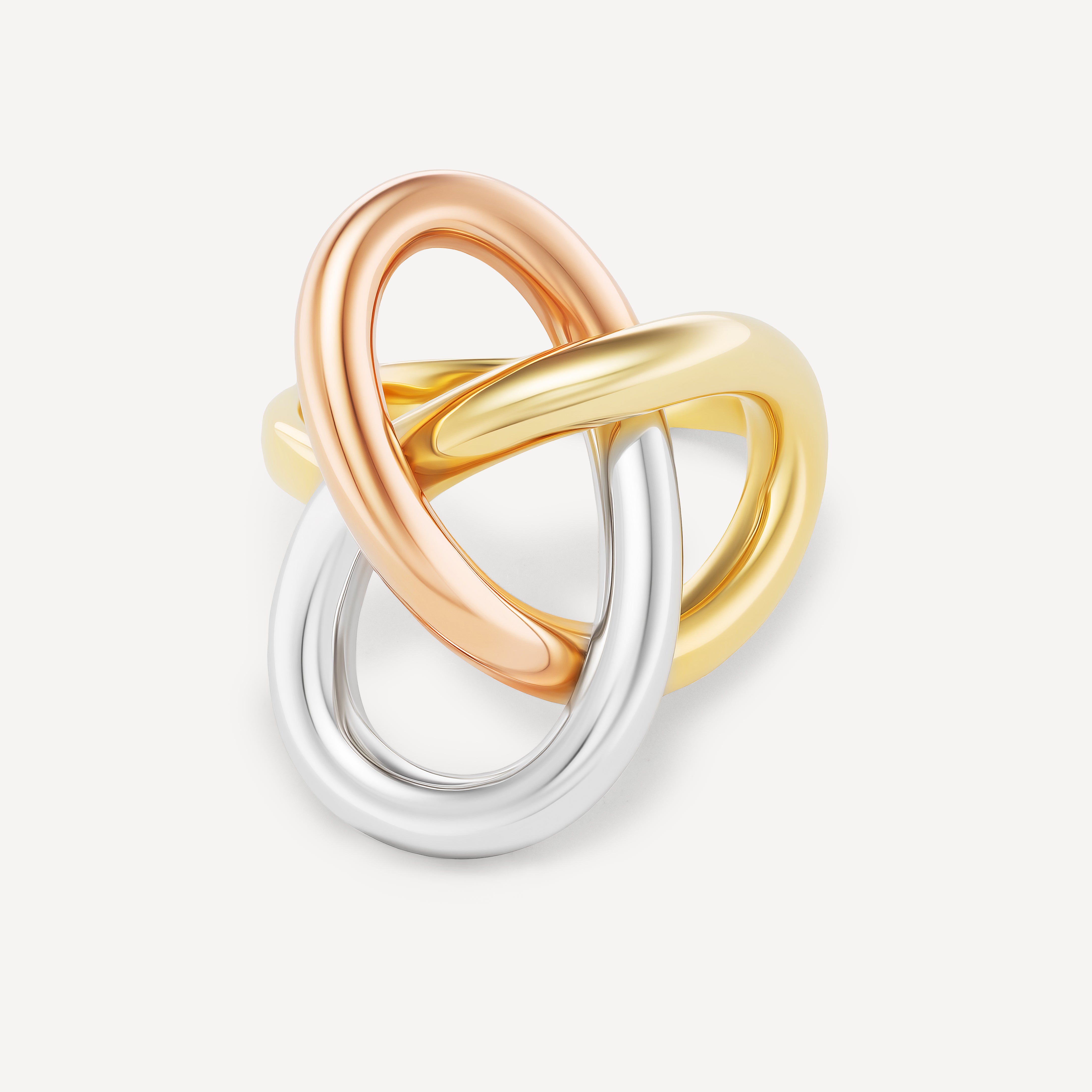 Large in 18K Three Gold